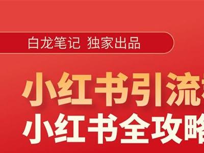 （5595期）【白龙笔记】价值980元的《小红书运营和引流课》，日引100高质量粉