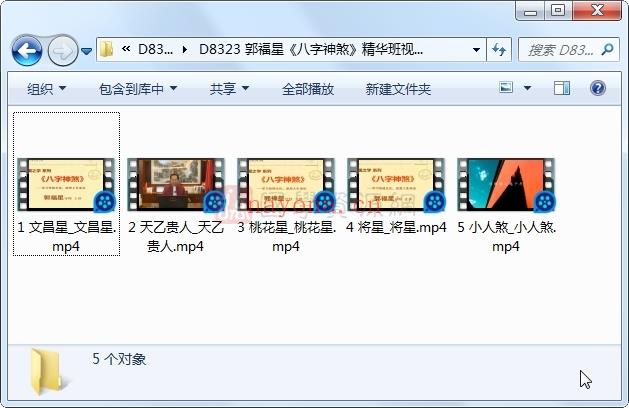 郭福星《八字神煞》精华班视频5集约9小时