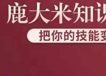 鹿大米知识IP做课营，把你的技能变成百万收入，陪你打出磨人生第费付门一课！