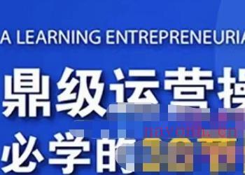 鼎级运营操盘手必学的38节运营课，深入简出通俗易懂地讲透，一个人就能玩转的本地化生意运营技能