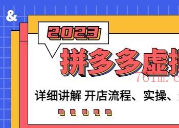 程哥拼多多虚拟变现项目：讲解开店流程-实操-选品-上架-自动发货等