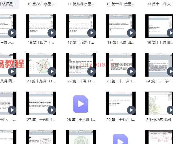 赋淇 中国古典占星七政四余课程视频40集 百度云下载！