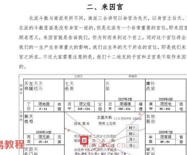 白派飞宫紫微斗数速成体系PDF电子书 99页 百度云下载！(紫微斗数 飞宫)