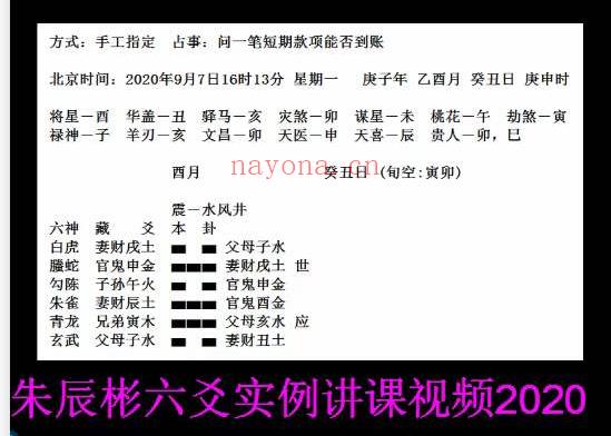 朱辰彬2020年六爻实例讲课视频10集17小时