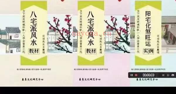 司羽先生八宅风水-实战案例化解《八宅风水》课程视频275集 百度网盘下载(司羽先生八宅风水书)