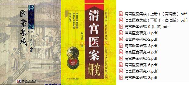 清宫医案集成+清宫医案研究(清宫医案集成pdf)