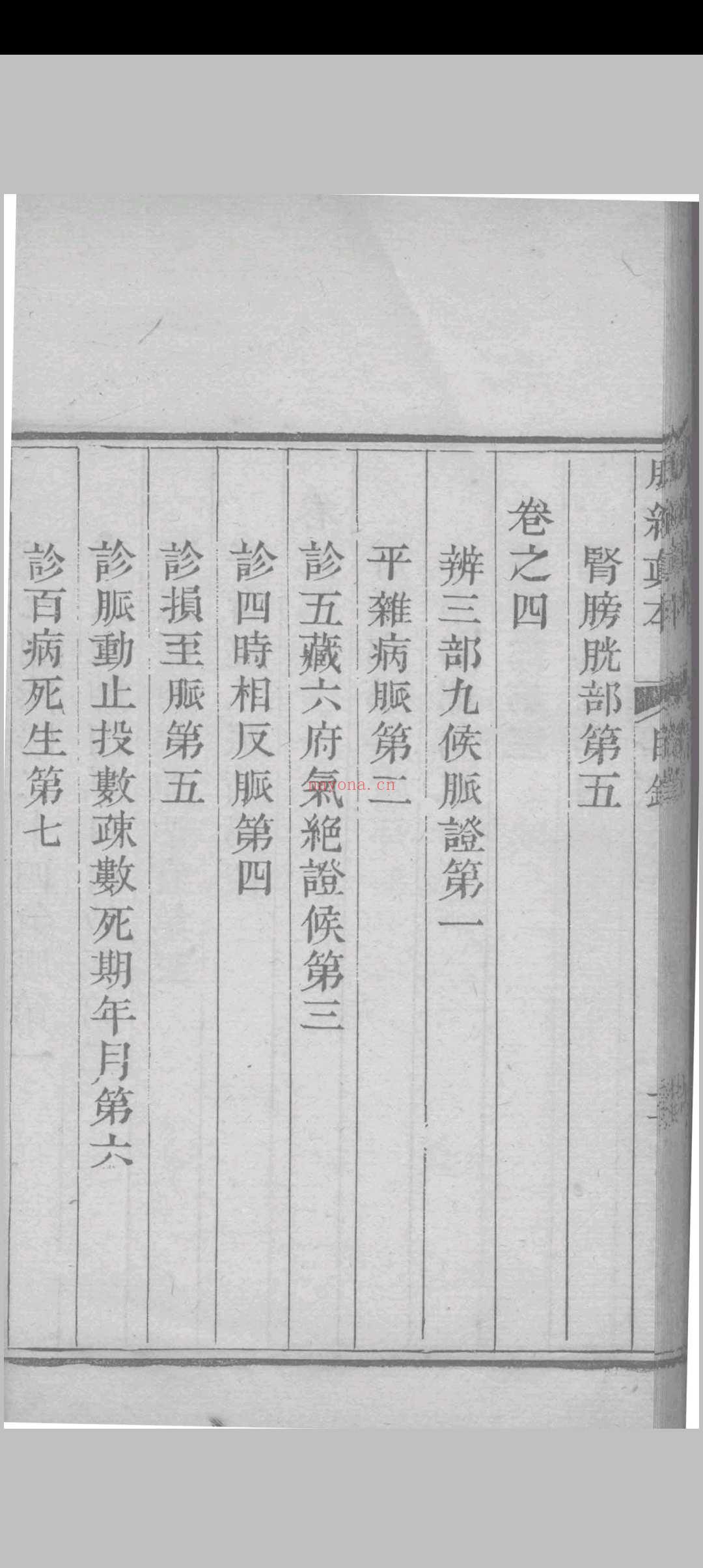 脉经真本 （晋）王淑和撰 1856