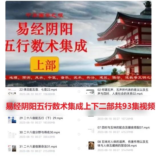 殷浩然 易经阴阳五行数术集成上部+下部共93集视频 合集下载插图