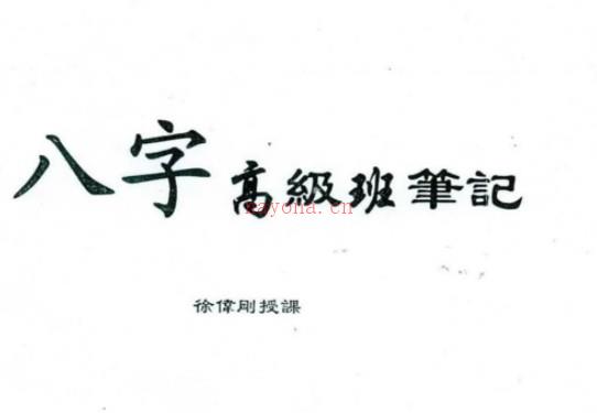 徐伟刚-2009年八字高级班笔记.pdf插图