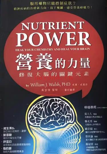 《营养的力量》修复大脑的关键元素  PDF电子书下载百度网盘