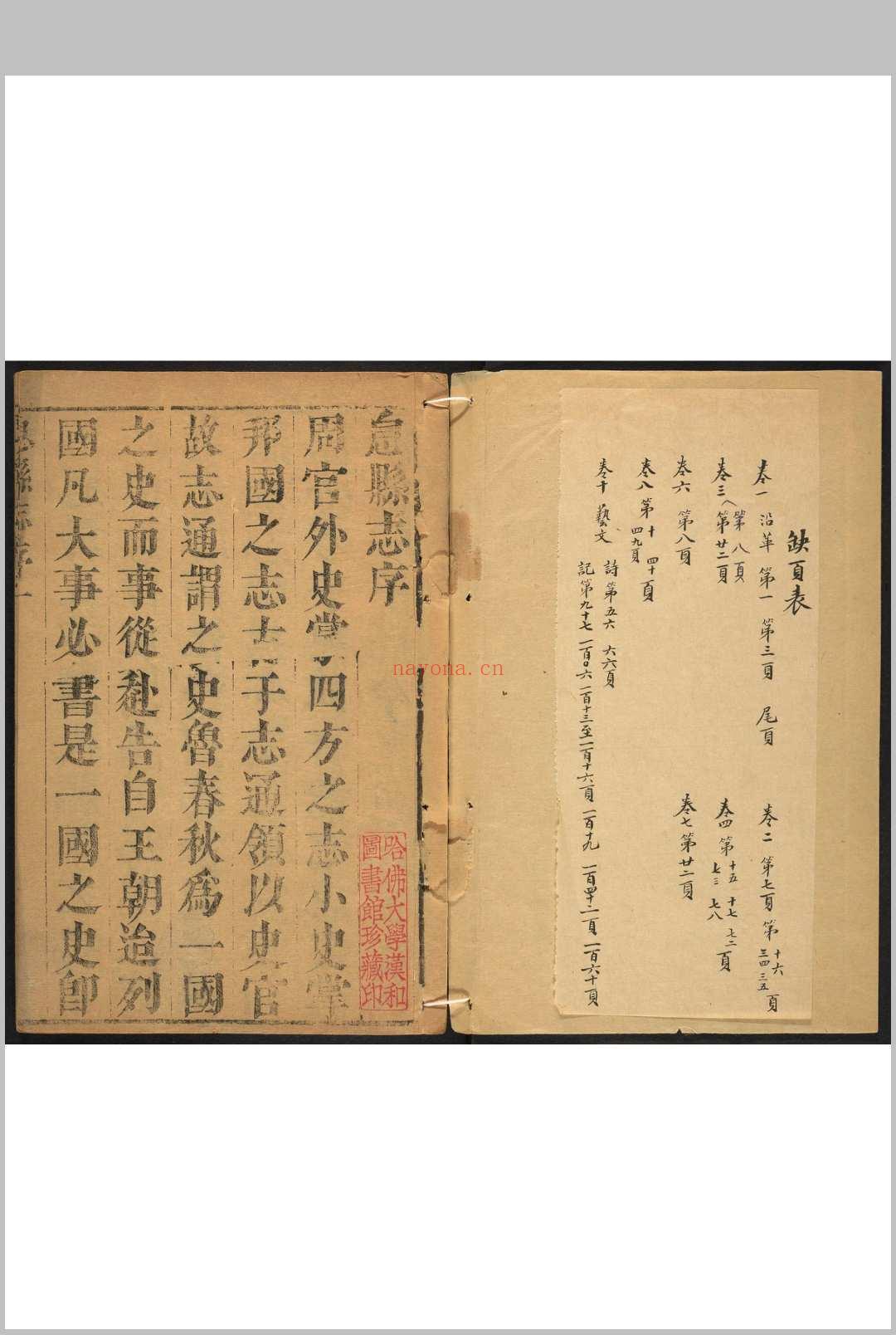 息县志  10卷.宣洪猷 顺治15年 [1658] (康熙24年 [1685]增刻)