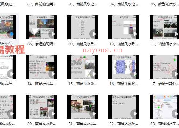 归老师实战商铺门店商业风水课程视频23集 百度云下载！