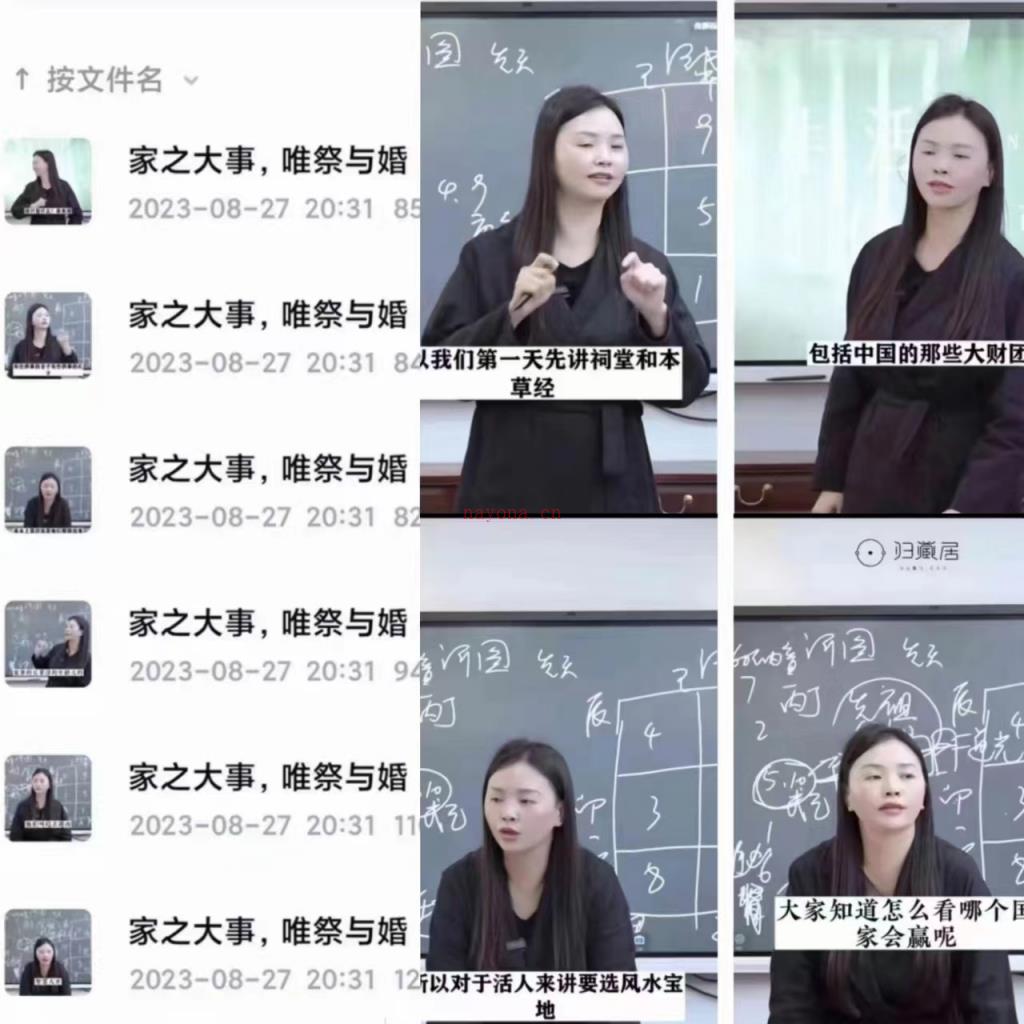 陈姝妃 《家之大事，唯祭与婚》视频6集-易印教程网百度网盘资源