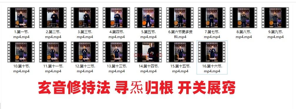 玄音修持法 寻炁归根  开关展窍16集视频课程插图