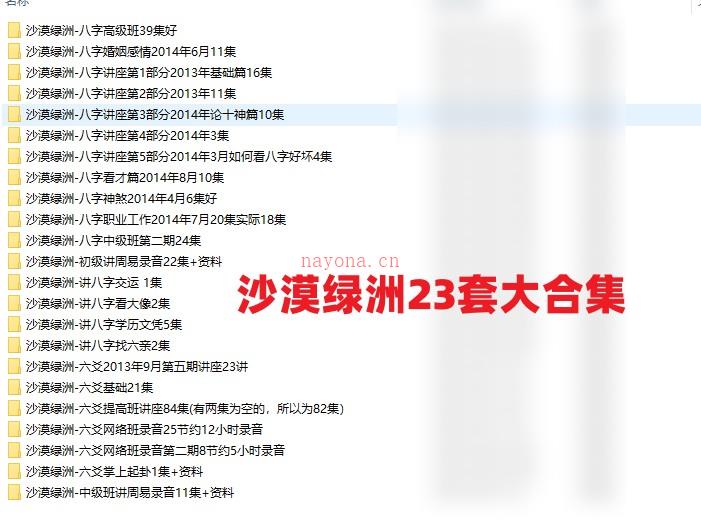 沙漠绿洲23套大合集八字六爻录音+音频插图