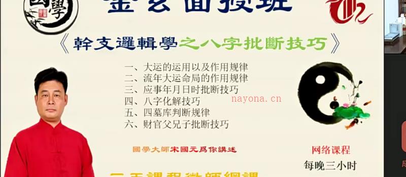 宋国元金玄八字干支逻辑学 视频71集 网盘