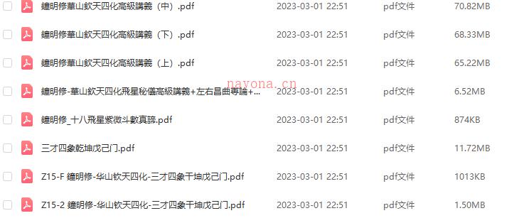 钟明修华山钦天四化派紫微斗数课程录音+课件 百度网盘分享 网盘