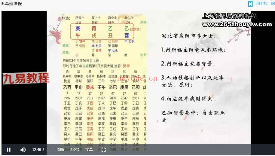 刘云峰大道至简八字教学14集视频