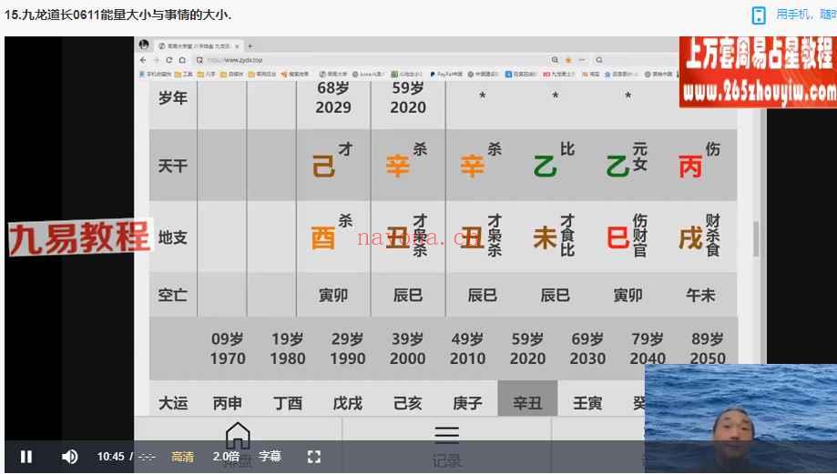 易朴国学九龙道长进阶课视频20集