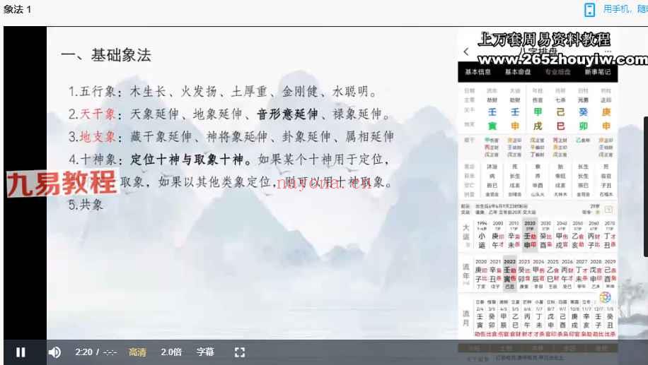 易青岚-八字初阶+高阶课程视频56集+高级课件PDF