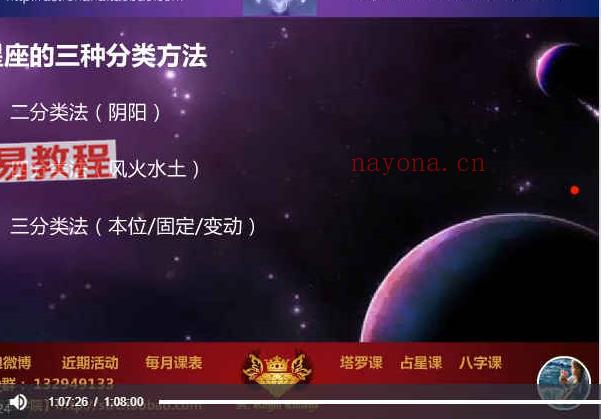 Nana占星课2013-2015年课程视频+资料pdf