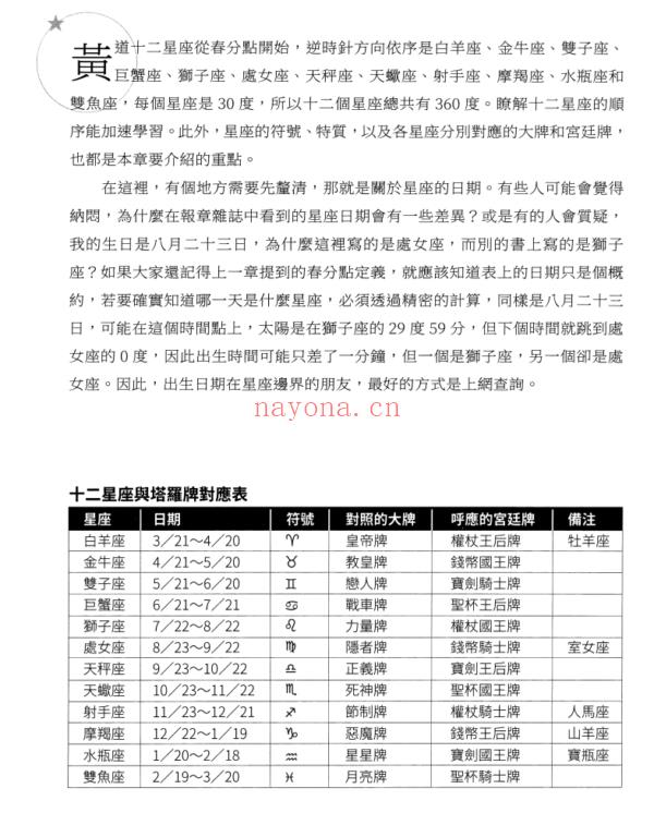 塔罗星事：搞懂星座与塔罗牌的关联，从占星角度理解自我觉察 |PDF