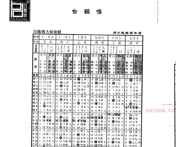 白鹤鸣,教你帮人择好日