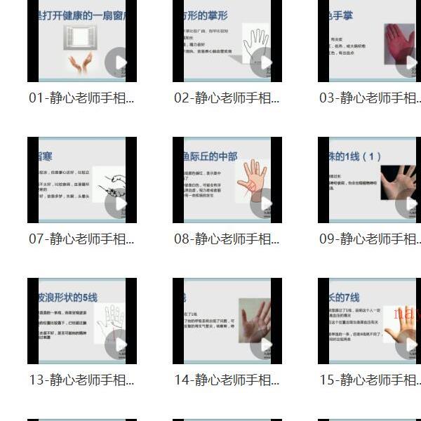九龙道长推荐-静心老师-手相课程 夸克网盘下载