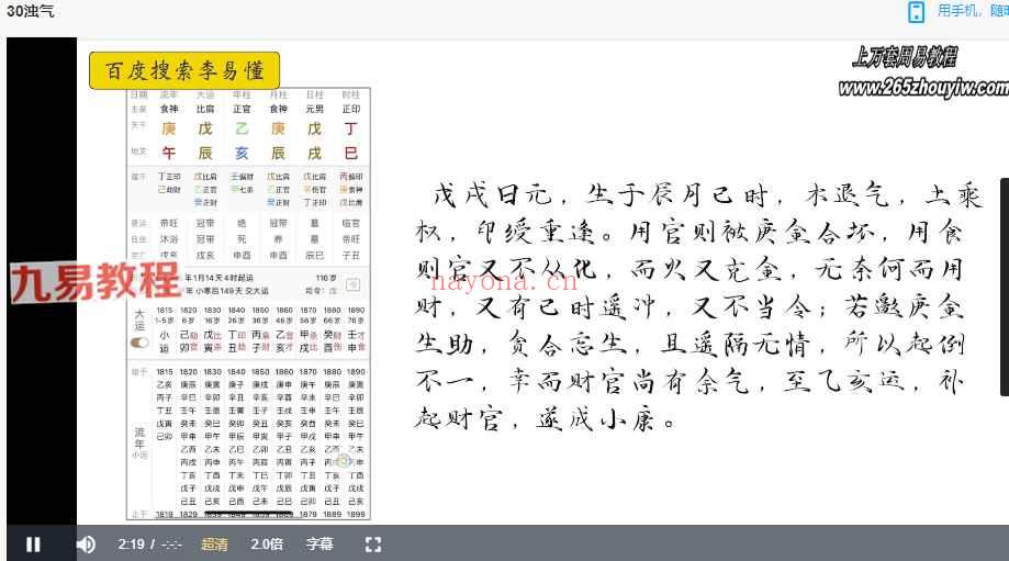 李易懂古法八字合集视频42集