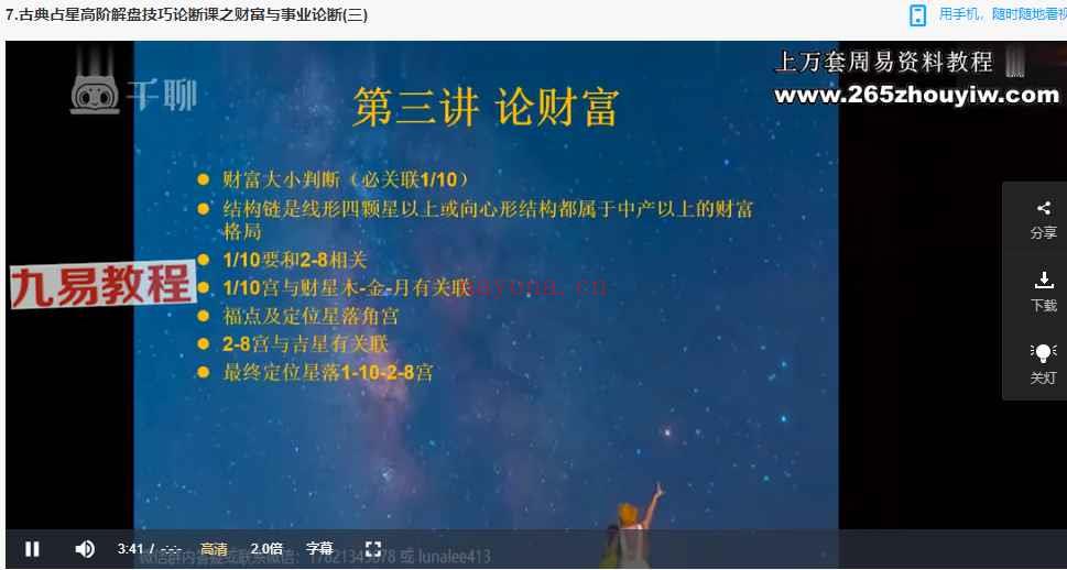 LUNA占星高阶课程13集视频+录音