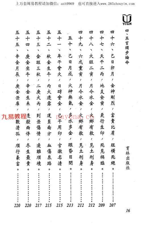 四·五言独步论命pdf  298P