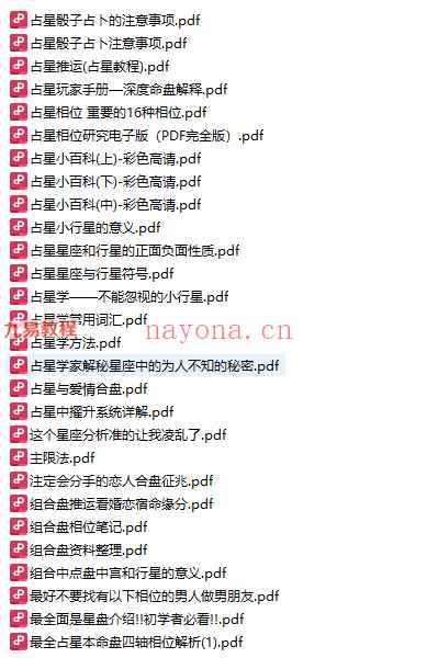 占星资料超级版(电子版)pdf 28册