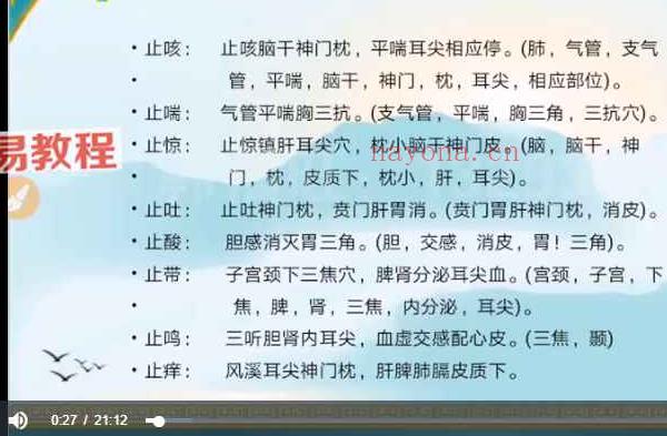 福旺耳医学门诊精讲耳穴治疗班视频13集+ppt