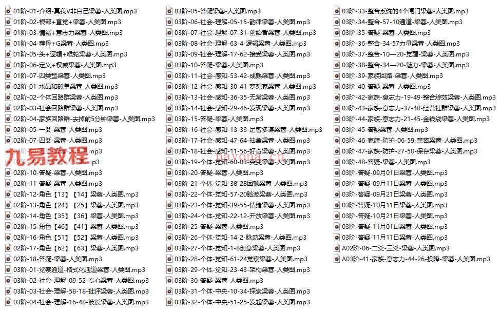 2021梁总人类图三阶视频+录音