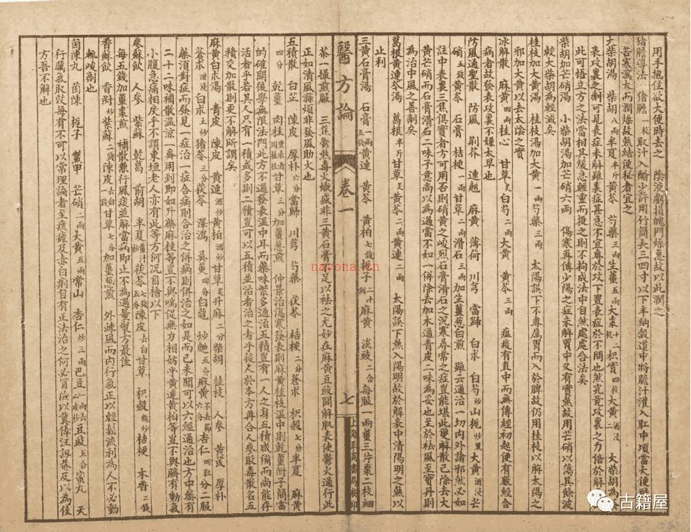 中医古籍《医方论》清同治四年