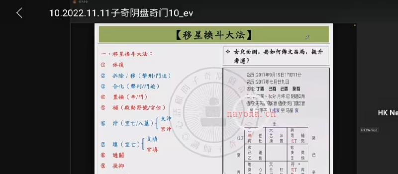 台湾翁子奇阴盘奇门全阶课程 视频10集+讲义 网盘