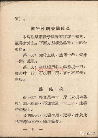 中医古籍《中草药验方汇编》1970年内印本