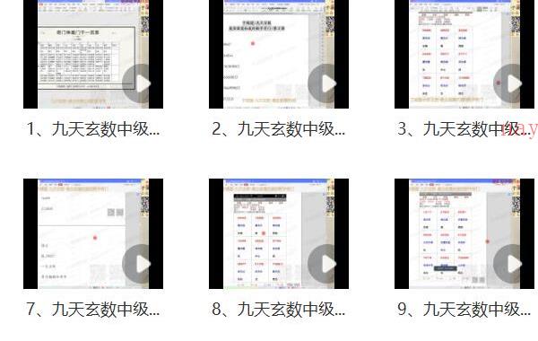 于城道 九天玄数系列 锁单宫奇门班+香法 中级课程
