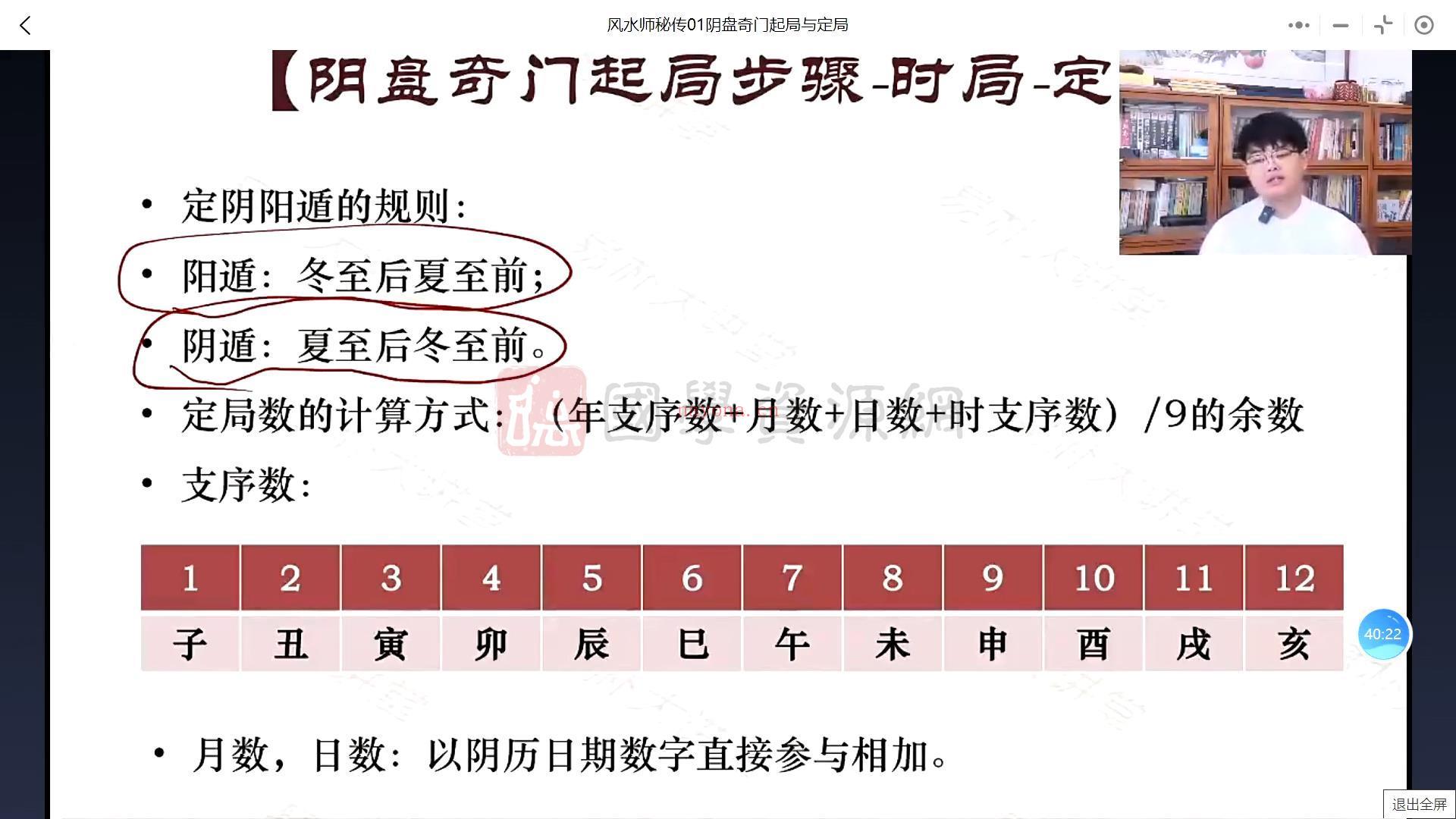 易朴国学 阴盘奇门职业风水师秘传课程（于城道弟子班）视频26集