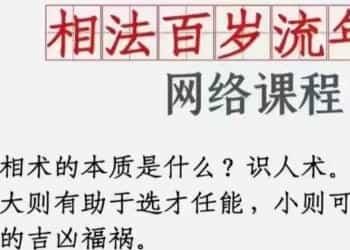 陈春林相法百岁流年断视频4集 百度云盘下载插图