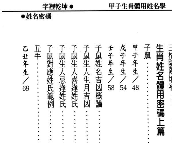 字里乾坤姓名密码（上下》