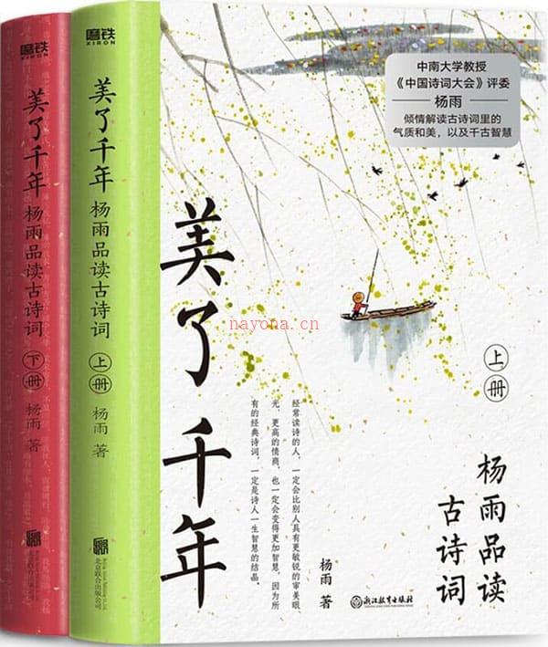 《美了千年：杨雨品读古诗词（上下册）》封面图片