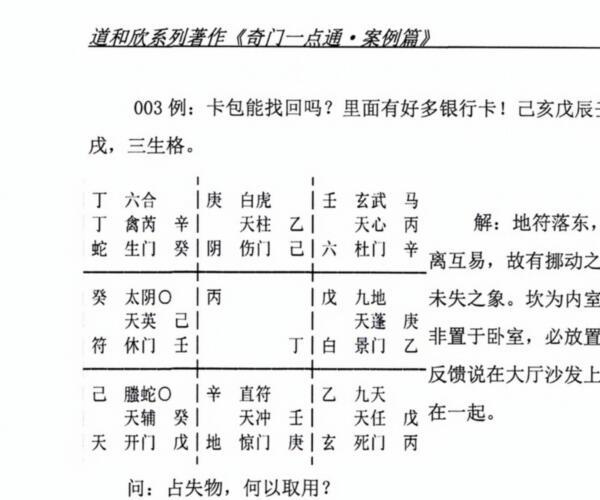 道和欣《奇门一点通.符使法案例集》