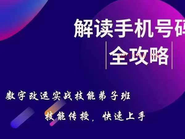 魏玲玲数字改运实战技能弟子班课程19集 数字改运，快速上手