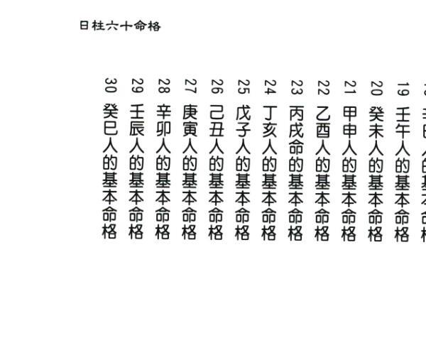 刘镇锋《日柱六十命格》