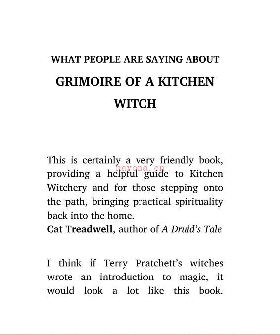 《grimoire of a kitchen witch》