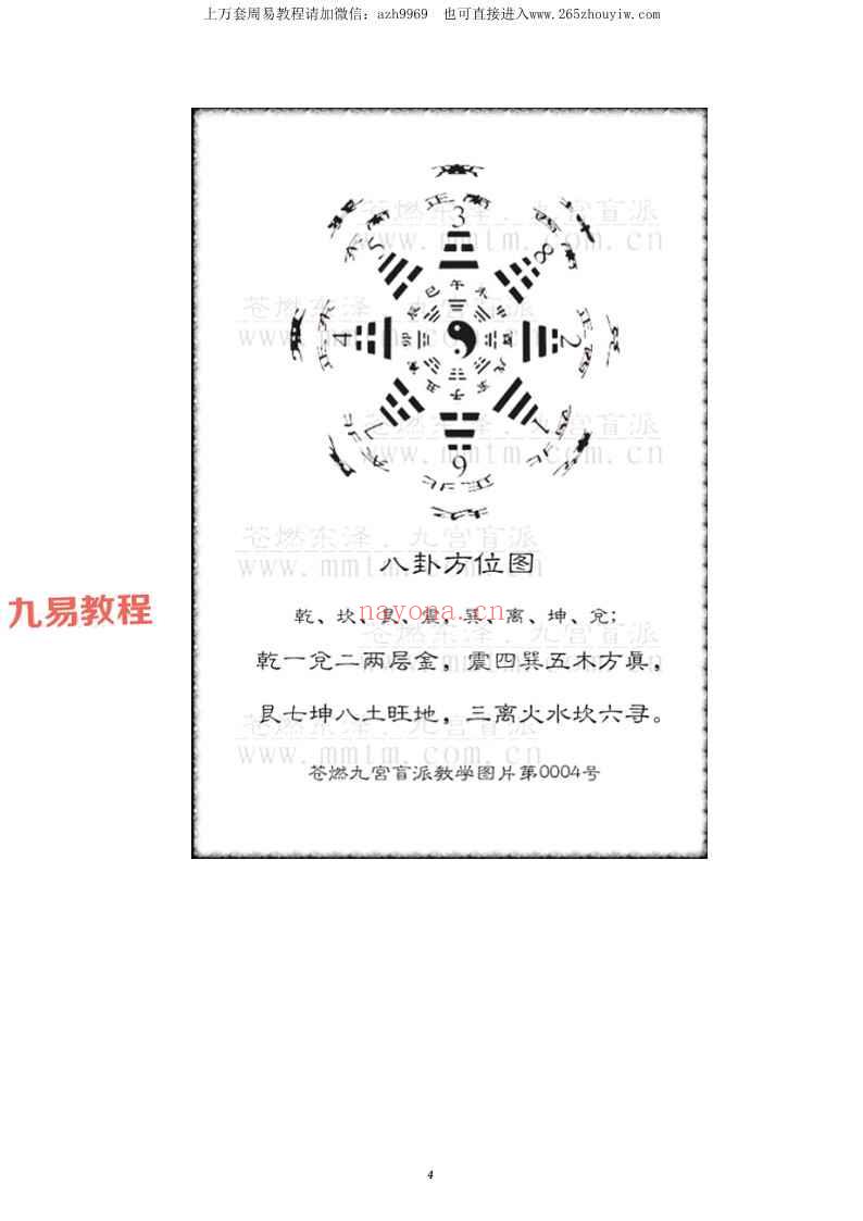 苍燃东泽 九宫盲派命理、苍燃说易等PDF文档6份