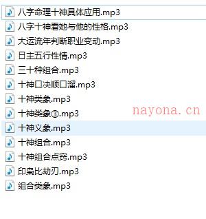 五行类象 十神类象及五行组合MP3插图