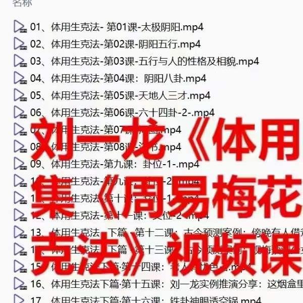 刘一龙《周易梅花易数体用生克法》58集-易学巴巴国学学习网-专业易学课程下载网站