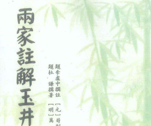 《雨家注解玉井奥诀》杜谦着.李虚中撰注.万民英注解.苟判禅僧集注.李锵涛、庄园校订220页